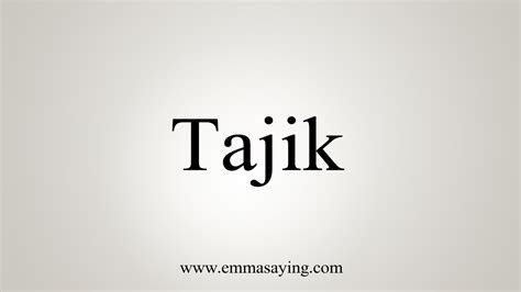 how to say tajiki in turkish